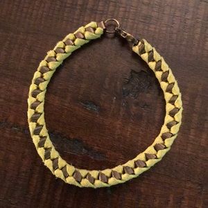 Braided Suede and Metal Bracelet